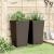 Jardiniere de grădină, 2 buc., maro, 32,5x32,5x57 cm, PP GartenMobel Dekor