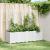 Jardinieră de grădină cu spalier, alb, 160x40x140 cm PP GartenMobel Dekor