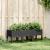Jardinieră de grădină cu picioare, negru, 120x40x42 cm, PP GartenMobel Dekor