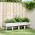 Jardinieră de grădină cu picioare, alb, 160x40x42 cm, PP GartenMobel Dekor