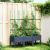 Jardinieră de grădină cu spalier, albastru gri, 120x40x142,5 cm, PP GartenMobel Dekor