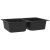 Chiuvetă de bucătărie Negru 76 x 48 x 30 cm Quartz și rășină GartenMobel Dekor