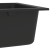 Chiuvetă de bucătărie Negru 76 x 48 x 30 cm Quartz și rășină GartenMobel Dekor