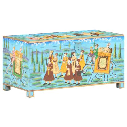Ladă de depozitare pictată, 80x40x40 cm, lemn masiv de mango GartenMobel Dekor