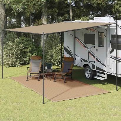 Covor pentru cort, gri taupe, 250x400 cm GartenMobel Dekor