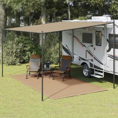 Covor pentru cort, gri taupe, 250x450 cm GartenMobel Dekor
