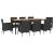 Set mobilier de grădină cu perne, 9 piese, negru, poliratan GartenMobel Dekor