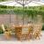 Set mobilier de grădină 7 piese polipropilenă bej/lemn masiv GartenMobel Dekor