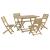 Set mobilier de grădină, 5 piese, lemn masiv de acacia GartenMobel Dekor