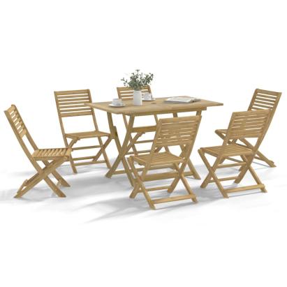Set mobilier de grădină, 7 piese, lemn masiv de acacia GartenMobel Dekor