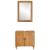 Set de mobilier pentru baie cu raft 2 pcs Maro Lemn compozit GartenMobel Dekor
