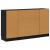 Bufet cu sertar 3 pcs Stejar Negru Lemn compozit GartenMobel Dekor