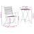 Set Bistro Pliabil 3 pcs Maro Lemn Solid de Acacia GartenMobel Dekor