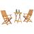 Set Bistro Pliabil 3 pcs Maro Lemn Solid de Acacia GartenMobel Dekor