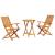 Set Bistro Pliabil 3 pcs Maro Lemn Solid de Acacia GartenMobel Dekor