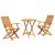 Set Bistro Pliabil 3 pcs Maro Lemn Solid de Acacia GartenMobel Dekor
