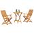 Set Bistro Pliabil 3 pcs Maro Lemn Solid de Acacia GartenMobel Dekor