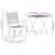 Set Bistro Pliabil 3 pcs Maro Lemn Solid de Acacia GartenMobel Dekor