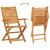 Set Bistro Pliabil 3 pcs Maro Lemn Solid de Acacia GartenMobel Dekor