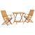 Set Bistro Pliabil 3 pcs Maro Lemn Solid de Acacia GartenMobel Dekor