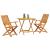 Set Bistro Pliabil 3 pcs Maro Lemn Solid de Acacia GartenMobel Dekor