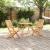 Set Bistro Pliabil 3 pcs Maro Lemn Solid de Acacia GartenMobel Dekor