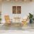 Set Bistro Pliabil 3 pcs Maro Lemn Solid de Acacia GartenMobel Dekor