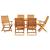 Set de masă pentru grădină 7 pcs Maro Lemn Solid de Acacia GartenMobel Dekor