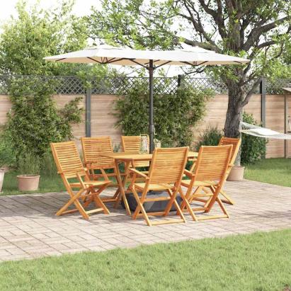 Set de masă pentru grădină 7 pcs Maro Lemn Solid de Acacia GartenMobel Dekor