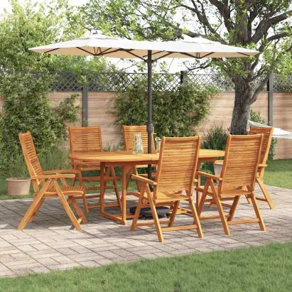Set de masă pentru grădină 7 pcs Maro Lemn Solid de Acacia GartenMobel Dekor