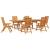 Set de masă pentru grădină 7 pcs Maro Lemn Solid de Acacia GartenMobel Dekor
