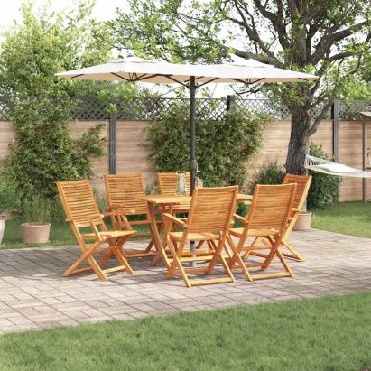Set de masă pentru grădină 7 pcs Maro Lemn Solid de Acacia GartenMobel Dekor