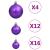 Set globuri de Crăciun 111 buc., violet, polistiren GartenMobel Dekor