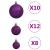 Set globuri de Crăciun 111 buc., violet, polistiren GartenMobel Dekor