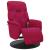 Fotoliu de masaj rabatabil cu taburet, roșu vin, catifea GartenMobel Dekor