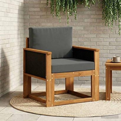 Canapea Medie pentru Exterior Lemn Solid de Acacia natural GartenMobel Dekor
