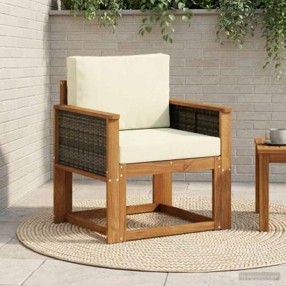 Canapea Medie pentru Exterior Lemn Solid de Acacia natural GartenMobel Dekor