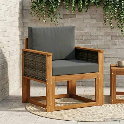 Canapea Medie pentru Exterior Lemn Solid de Acacia natural GartenMobel Dekor