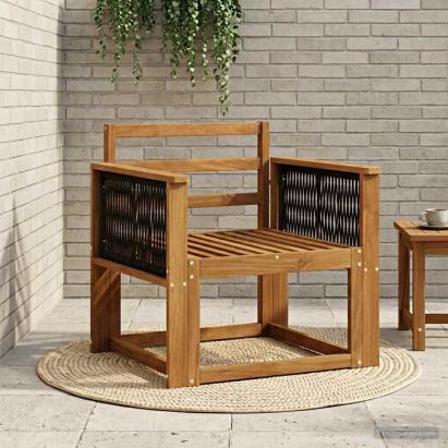 Canapea Medie pentru Exterior Lemn Solid de Acacia natural GartenMobel Dekor