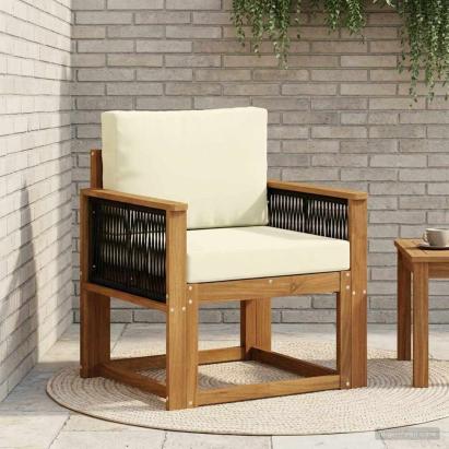Canapea Medie pentru Exterior Lemn Solid de Acacia natural GartenMobel Dekor