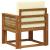 Canapea Medie pentru Exterior Lemn Solid de Acacia natural GartenMobel Dekor