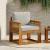 Canapea Medie pentru Exterior Lemn Solid de Acacia natural GartenMobel Dekor