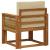 Canapea Medie pentru Exterior Lemn Solid de Acacia natural GartenMobel Dekor