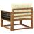 Canapea Medie pentru Exterior Lemn Solid de Acacia natural GartenMobel Dekor