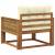 Canapea Medie pentru Exterior Lemn Solid de Acacia natural GartenMobel Dekor