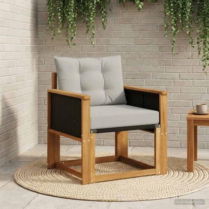 Canapea Medie pentru Exterior Lemn Solid de Acacia natural GartenMobel Dekor