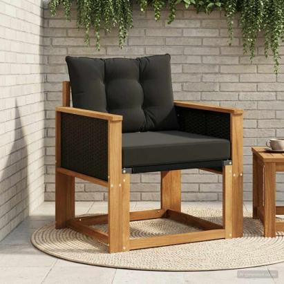 Canapea Medie pentru Exterior Lemn Solid de Acacia natural GartenMobel Dekor