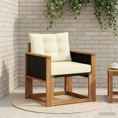 Canapea Medie pentru Exterior Lemn Solid de Acacia natural GartenMobel Dekor
