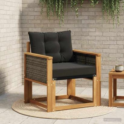 Canapea Medie pentru Exterior Lemn Solid de Acacia natural GartenMobel Dekor