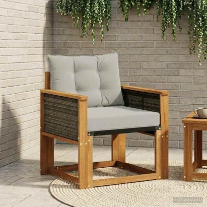 Canapea de exterior Lemn Solid de Acacia natural GartenMobel Dekor